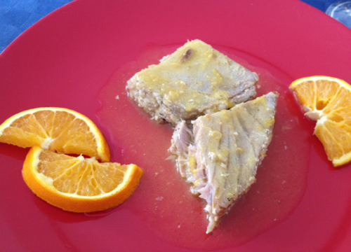 Thunfischsteak mit Orangen-Zitronen-Sauce
